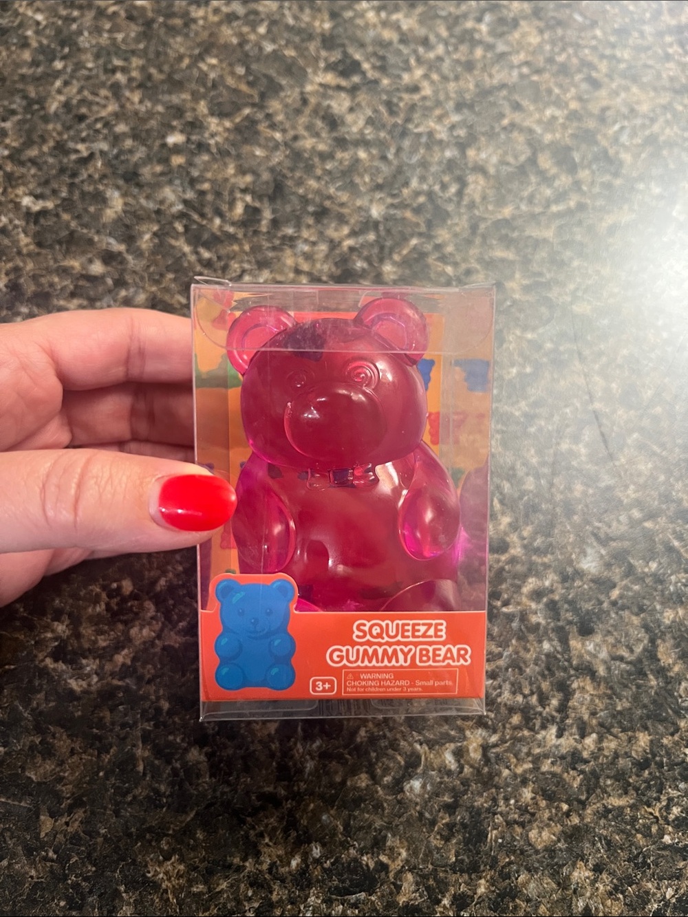 Squeeze Gummy Bear Sensory Toy - Pink